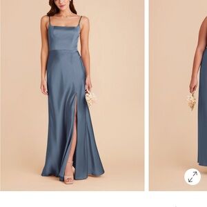 Birdy Grey French Blue Matte Satin Dress